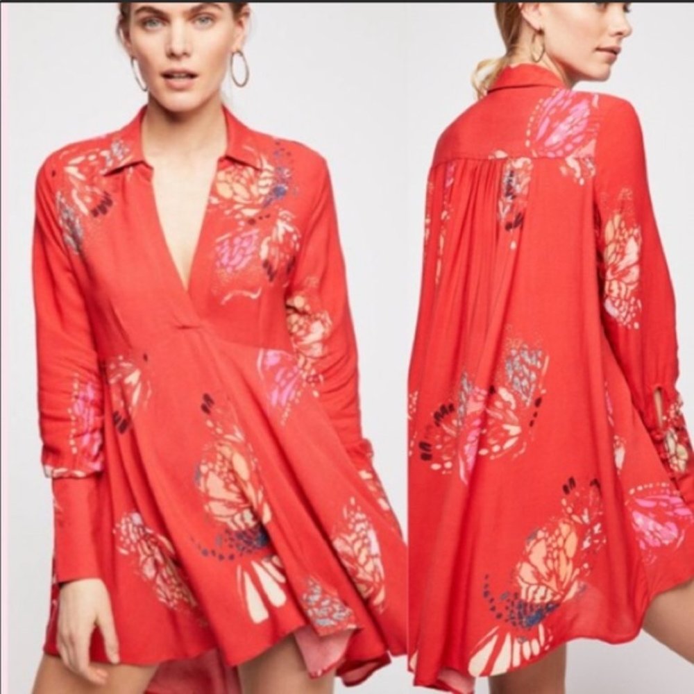 ✨FREE PEOPLE // Field of Butterflies Tunic Dress 🌹✨